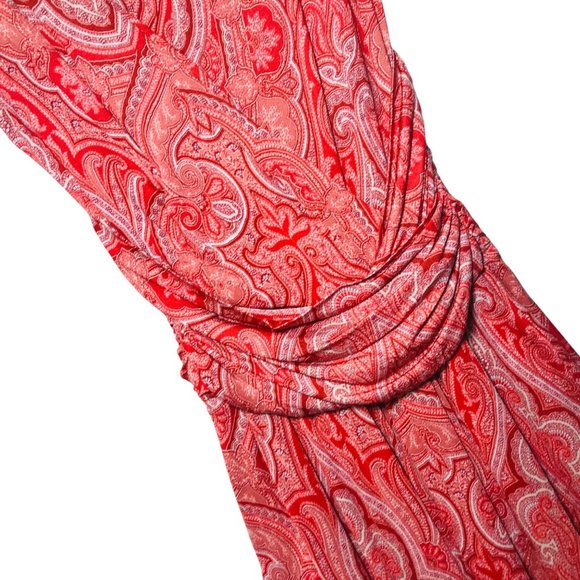ETRO Ruched Paisley Dress Size US Small IT 40 - Picture 2 of 7